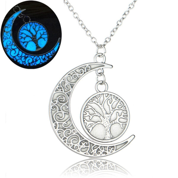 Moon and Tree of Life Necklace